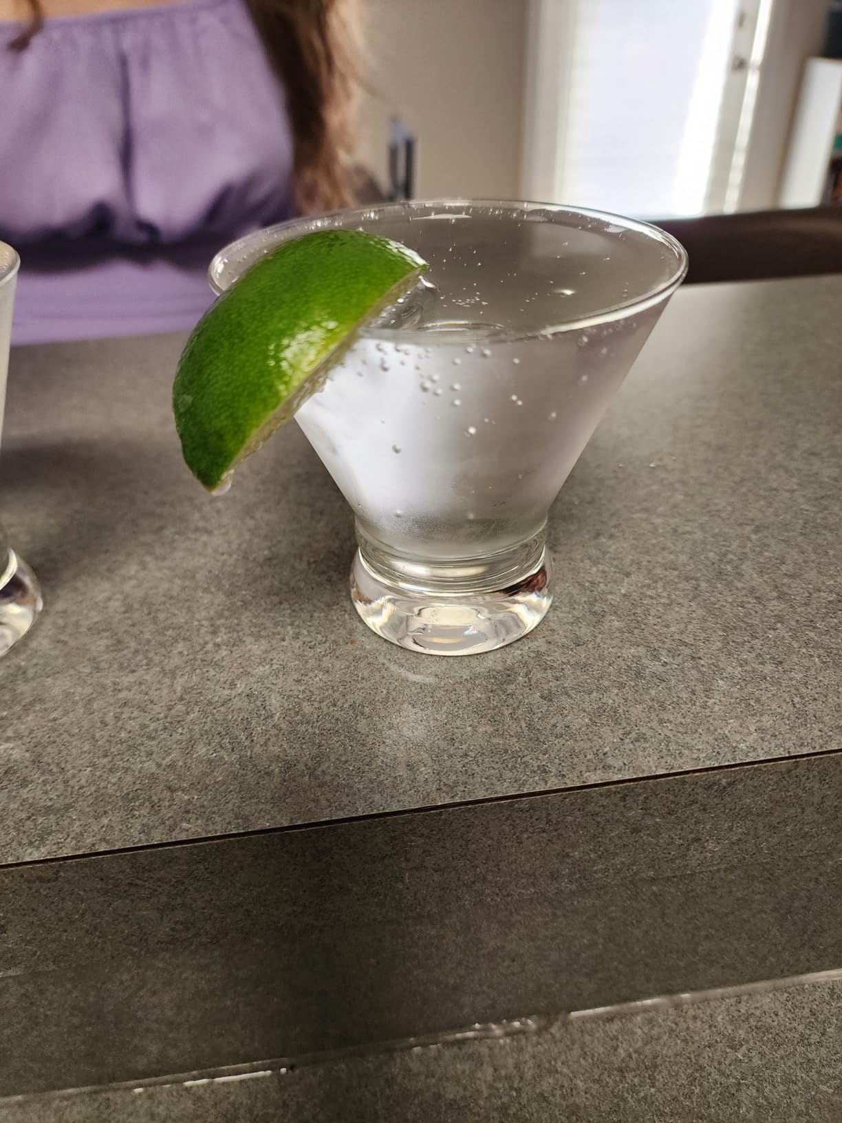 JoyJolt Afina Stemless Martini Glasses Set of 4, 8.5oz Liquor Drinking Glasses for Cocktail and Margarita, Bar Glass Cups, Glass Dessert Cups customer photo 2