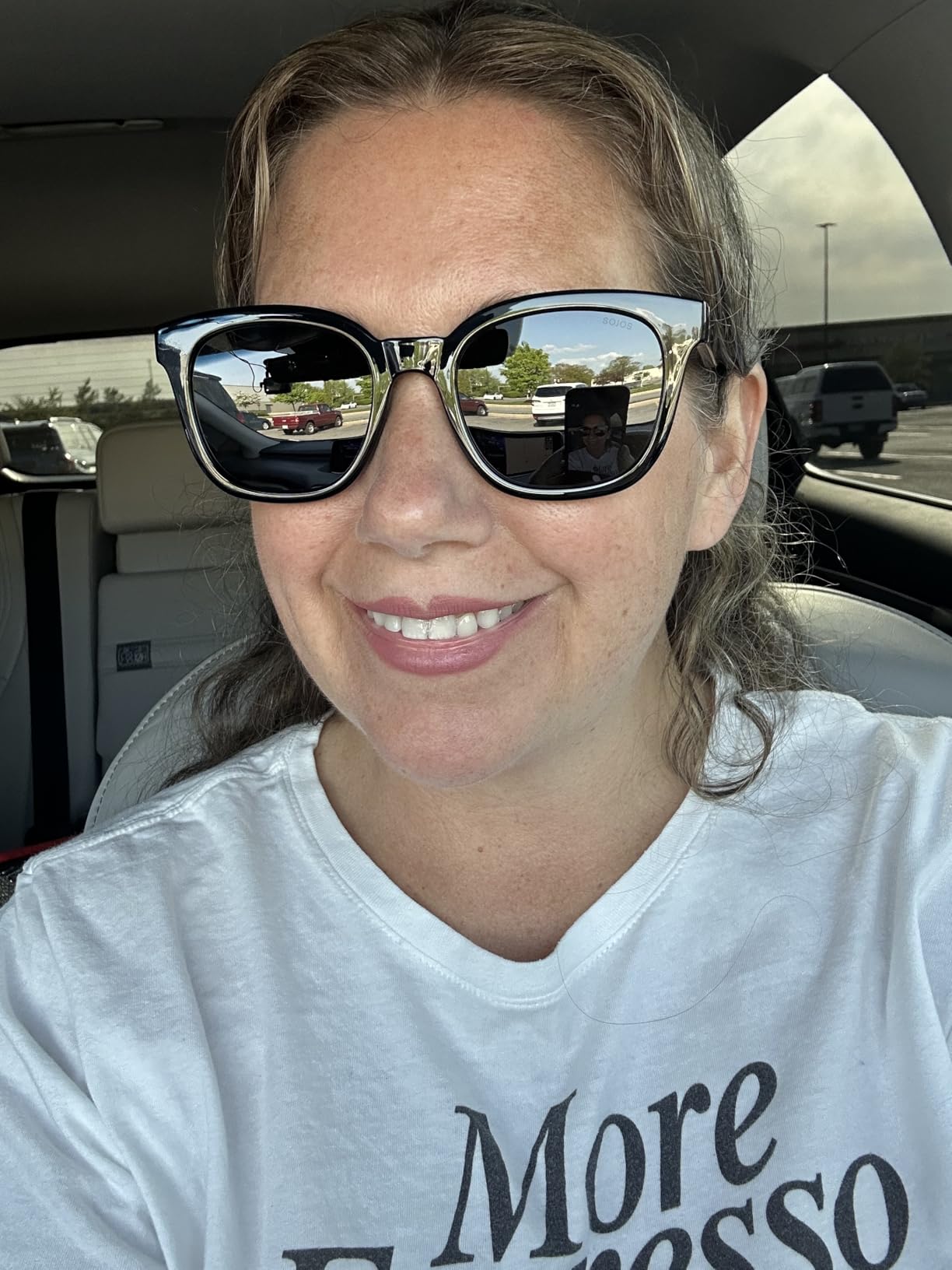 SOJOS Classic Square Polarized Sunglasses Womens Mens Retro Trendy UV400 Sunnies SJ2050 customer photo 2