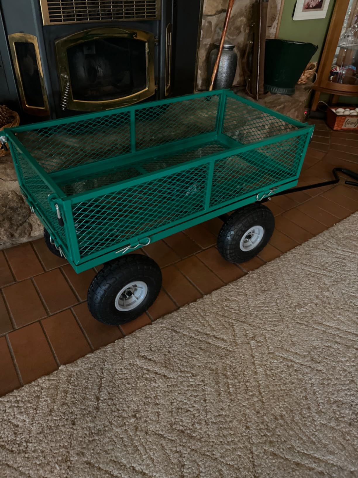 FDW | Heavy Duty Garden Cart with Wheels | Green | 500lbs Capacity customer photo 1