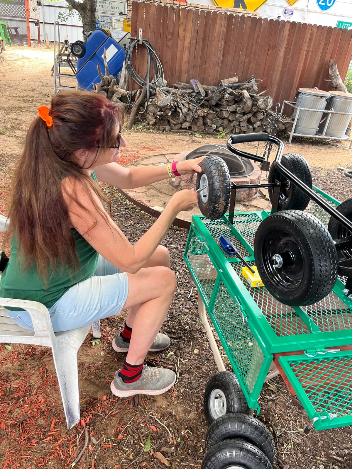 FDW | Heavy Duty Garden Cart with Wheels | Green | 500lbs Capacity customer photo 2