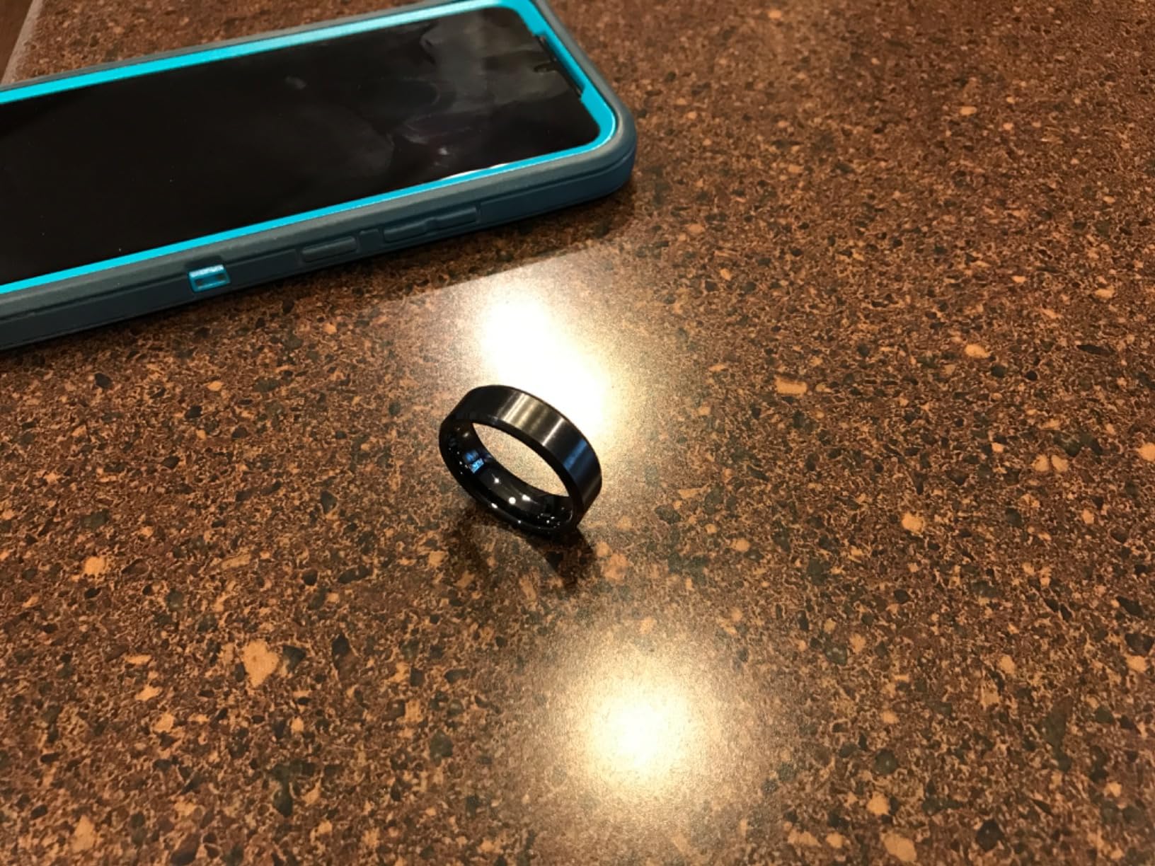CROWNAL 4mm 6mm 8mm Black Ceramic Wedding Band Ring Men Women Couple Matte Finish Beveled Edges Comfort Fit Size 4 To 16 customer photo 1