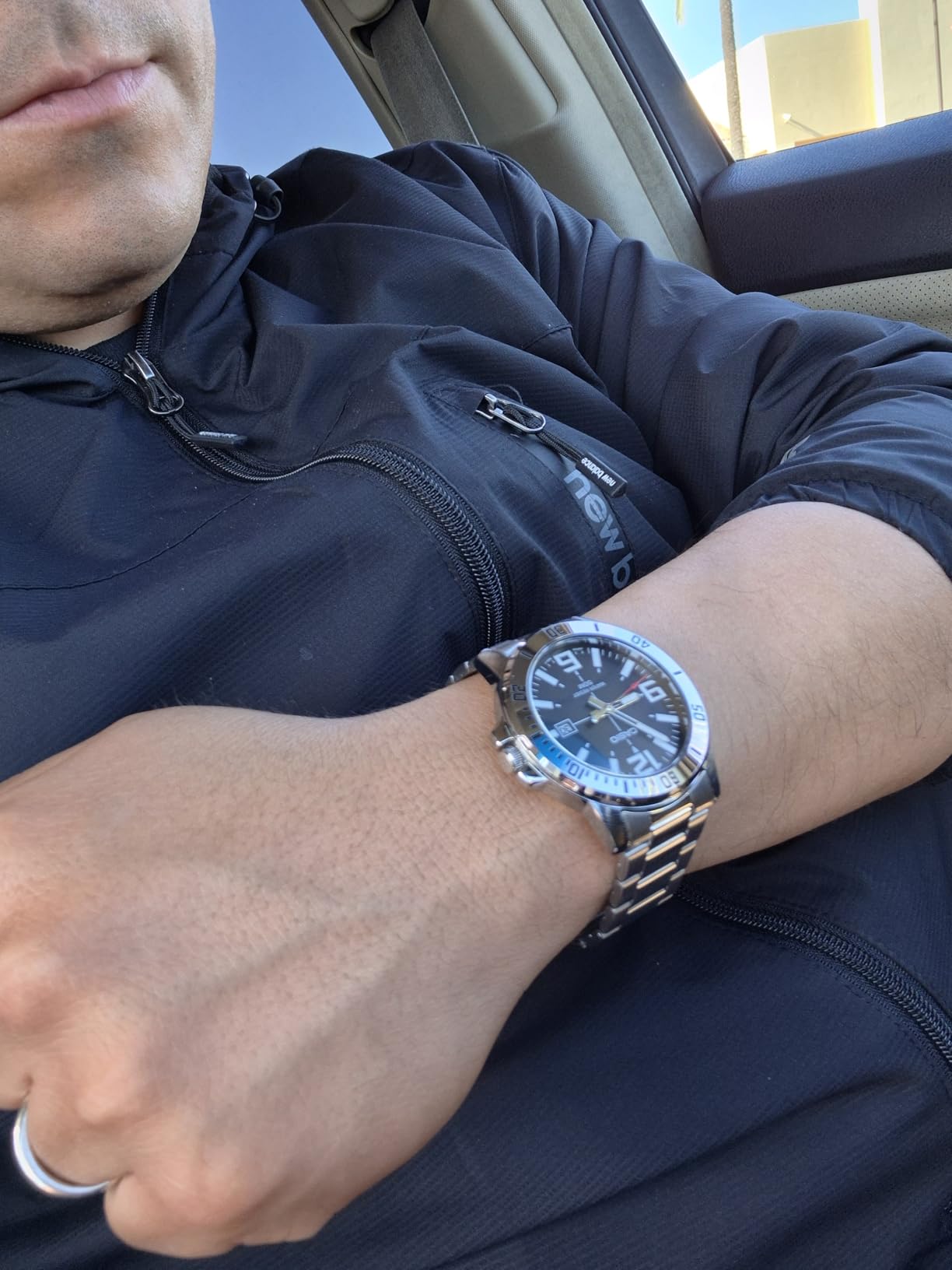 Casio MTP-VD01D-1BV Men's Enticer Stainless Steel Black Dial Casual Analog Sporty Watch, Silver, 48×42×10.7mm, Quartz Movement customer photo 2