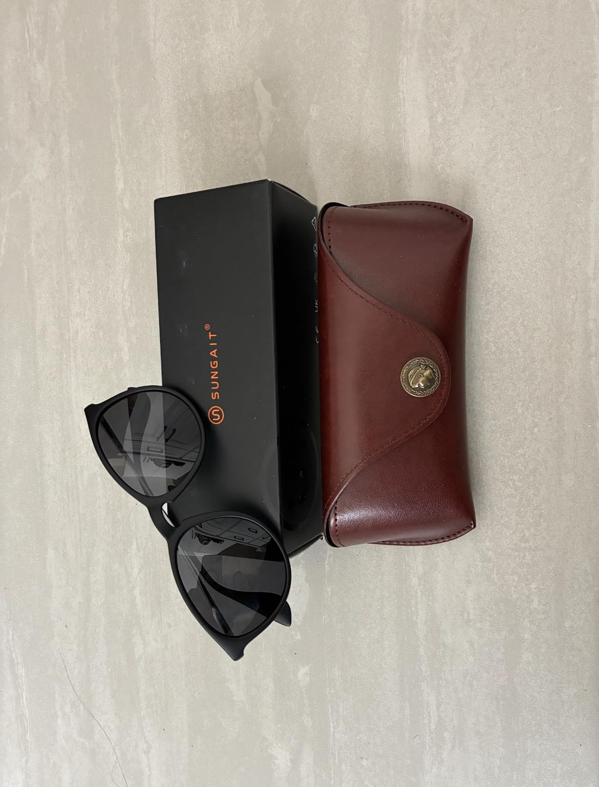 SUNGAIT Premium Vintage Round Sunglasses for Women Men Classic Retro Style customer photo 1