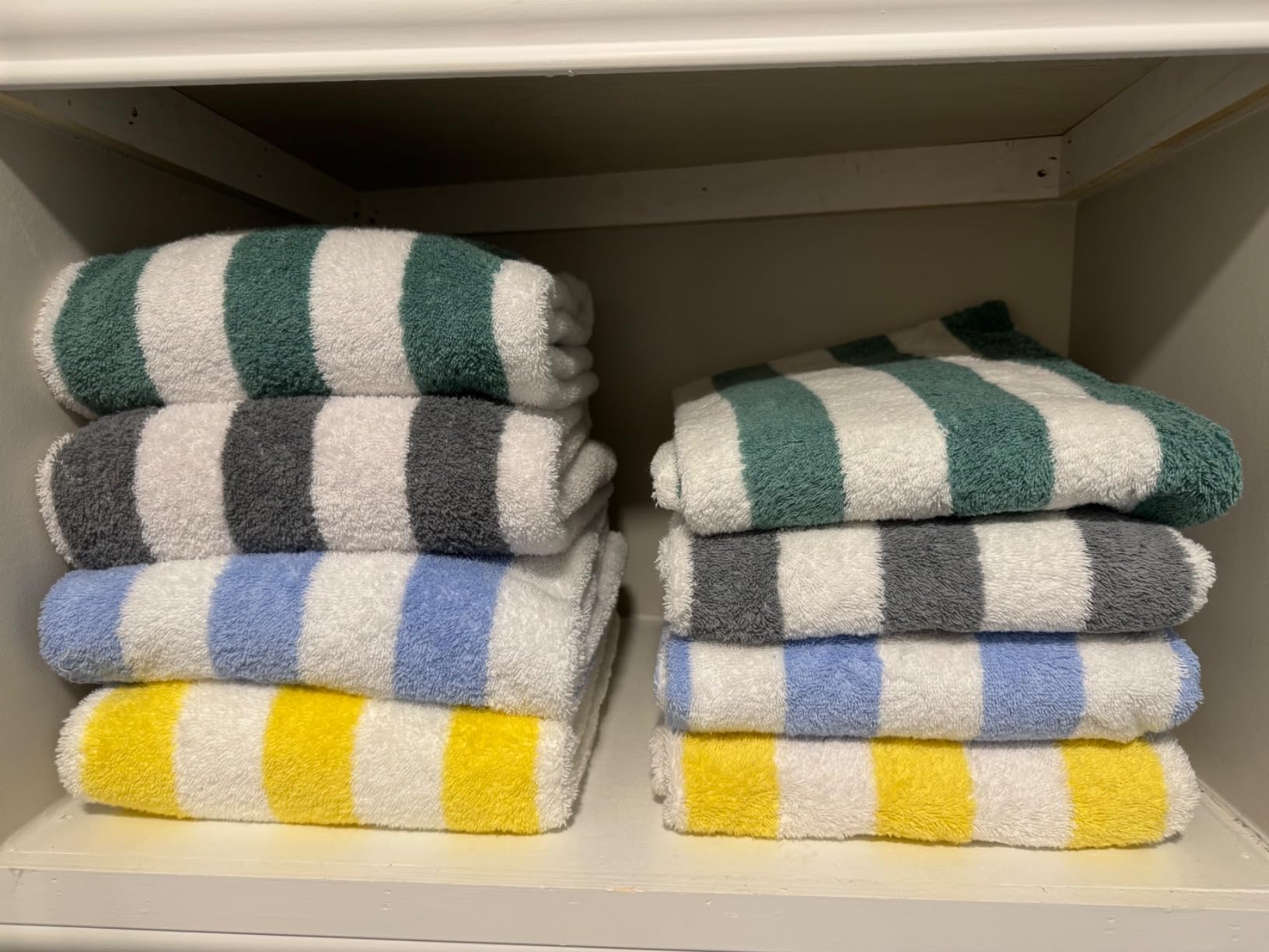 Chakir Turkish Linens Premium Quality 100% Cotton Turkish Cabana Thick Stripe Pool Beach Towels 4-Pack (Light Blue, 30x60 Inch) customer photo 1