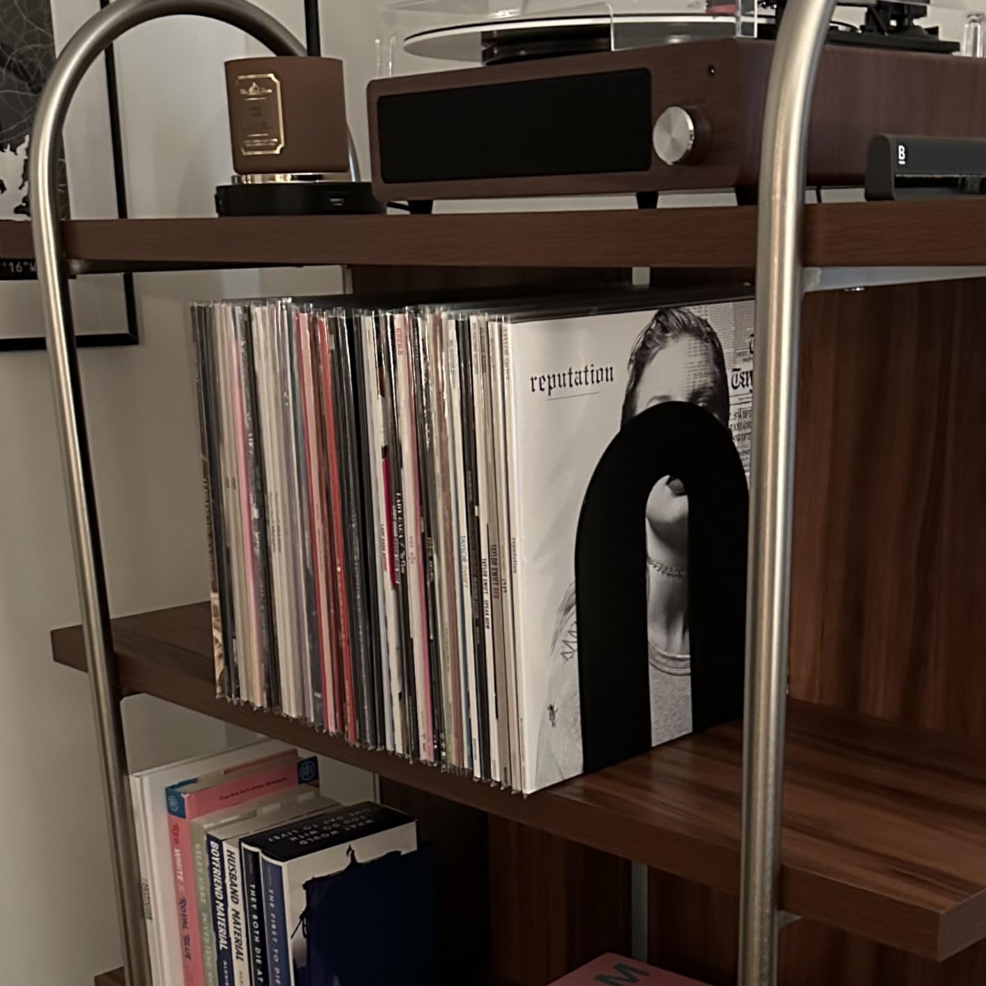 Officemate Heavy Weighted Metal Bookends Set of 2, 10-Inch Steel Book Ends for Shelves, Non-Skid Base Book Supports for Books, Binders, and Office Organization, Black customer photo 1