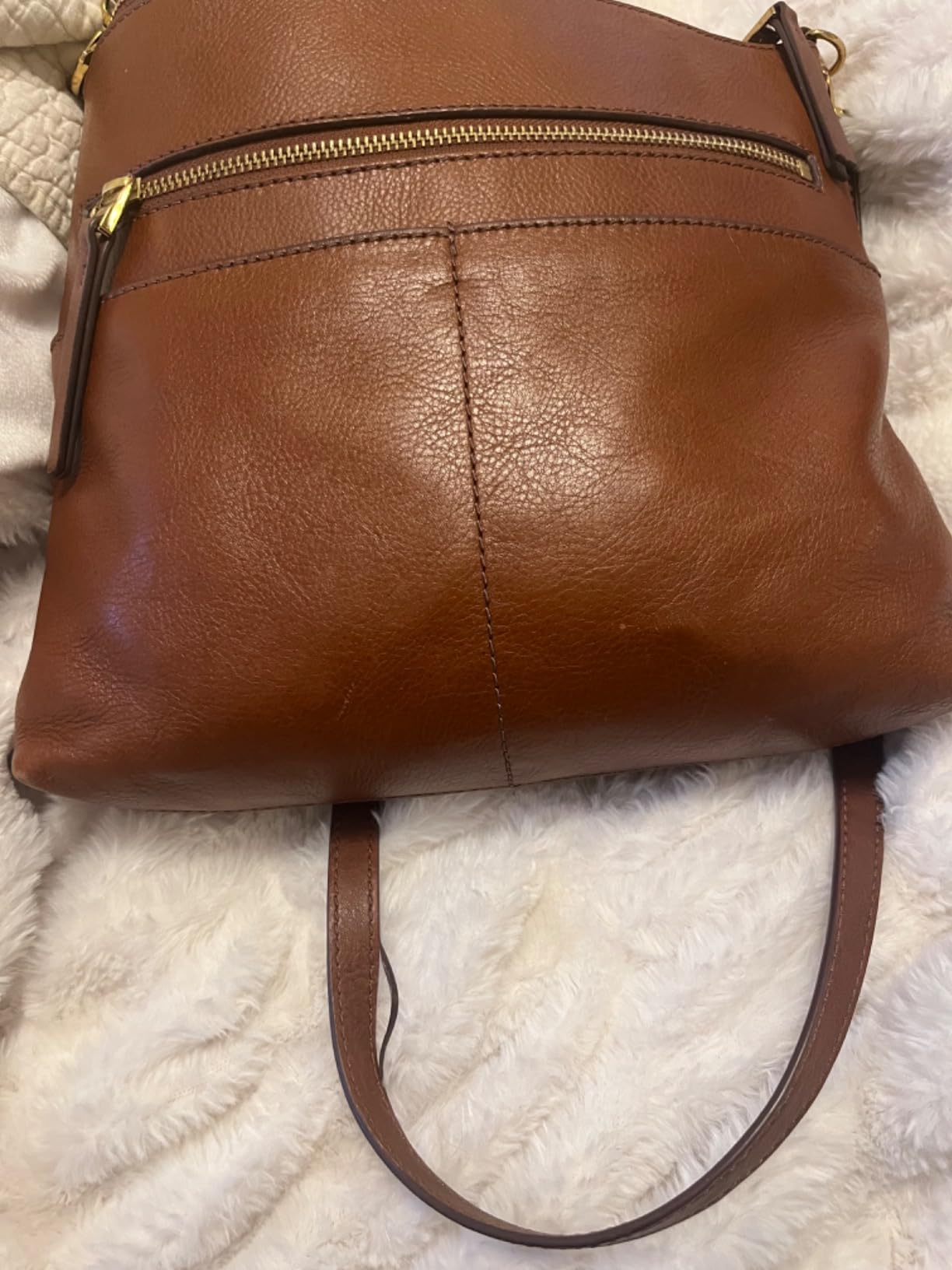 Fossil Women's Harper Leather Small Flap Crossbody Purse Handbag for Women customer photo 2