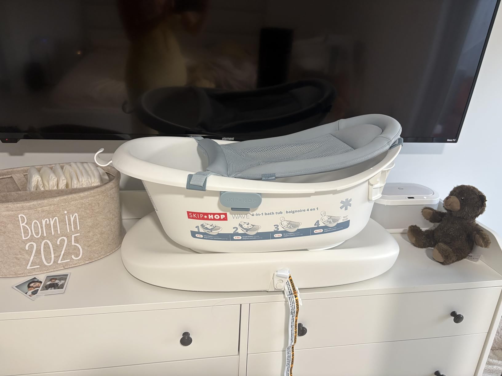 Skip Hop Infant Bath Tub 3-Stage Grow With Baby Smart Sling MOBY Bathtub Grey Age 0+ customer photo 1