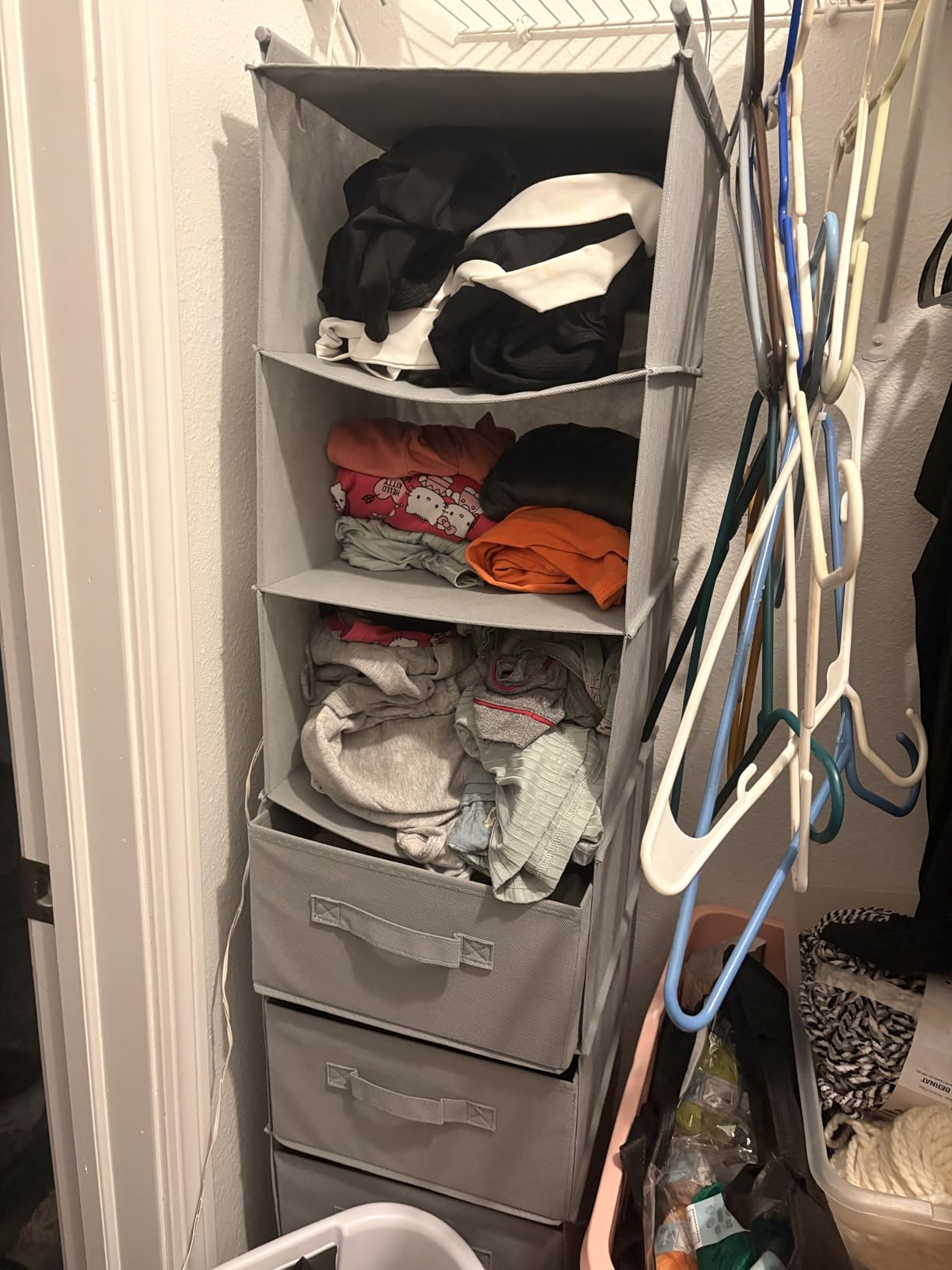 MAX Houser 6 Tier Hanging Closet Organizer with 2 Sturdy Hooks, Grey customer photo 2