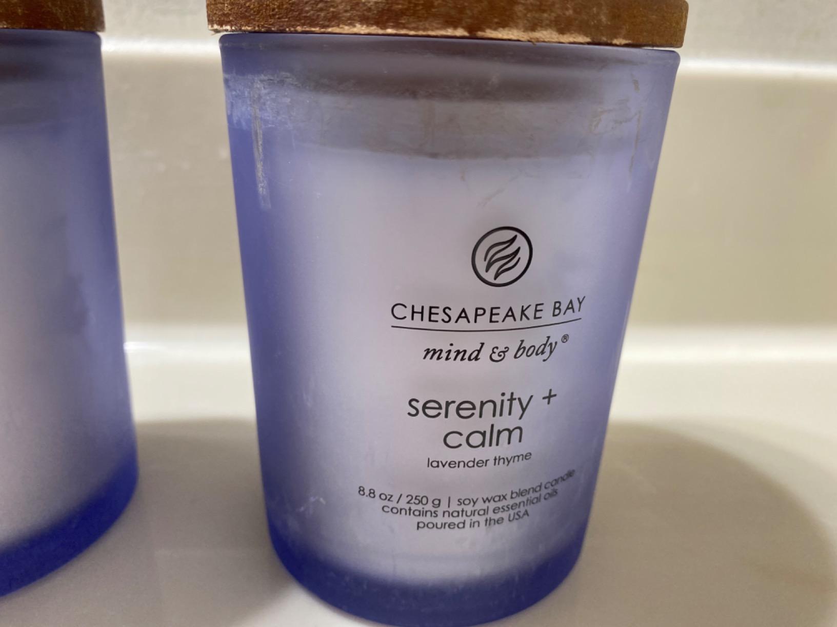Chesapeake Bay Candle Medium Jar Scented Candle Serenity + Calm (Lavender Thyme) Home Décor Orange Gifting Idea Burn Time of 50 Hours customer photo 1