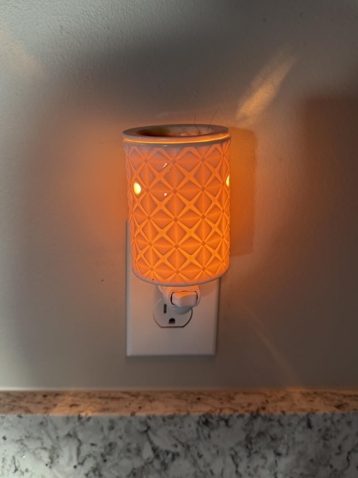 STAR MOON Ceramic Wax Melt Warmer, Plug in Wax Warmer for Scented Wax, Scentsy Wax Warmer for Fragrance Oil, Night Light Wax Burner Decoration with Two Bulbs customer photo 2