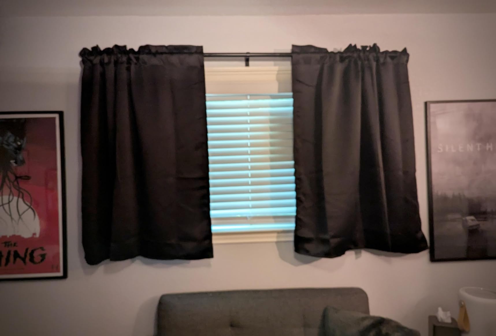 DWCN Blackout Curtains for Bedroom Living Room 42 x 63 Inch Long Black customer photo 2
