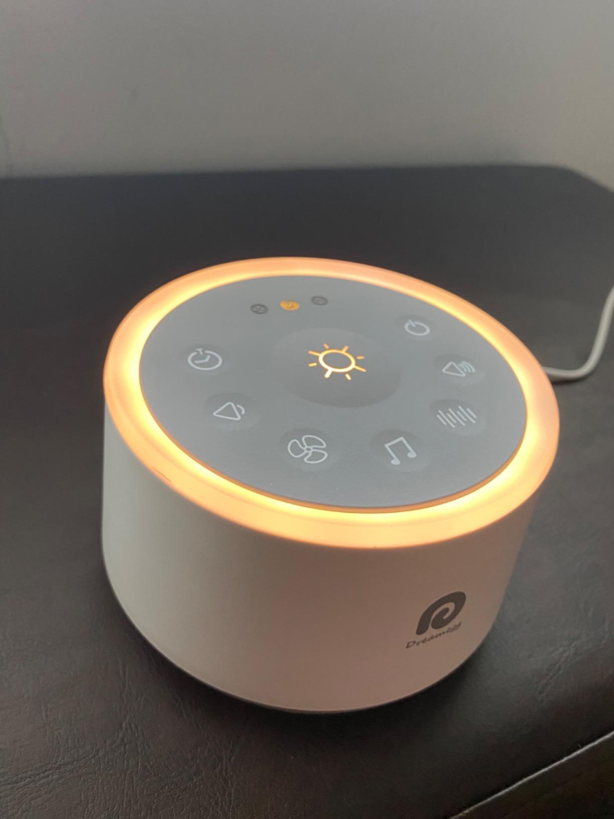 Dreamegg D1 Sound Machine Baby - White Noise Machine for Baby with Night Light, 24 High Fidelity Sounds, Timer & Memory Feature, Noise Machine with Nursery Lamps for Adults, Home, Office (White) customer photo 1