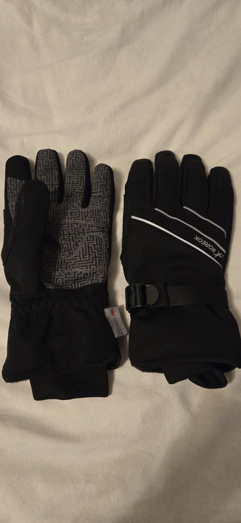 MOREOK Waterproof & Windproof -30°F Winter Gloves for Men/Women, 3M Thinsulate Thermal Gloves Touch Screen Warm Gloves for Skiing,Cycling,Motorcycle,Running customer photo 2