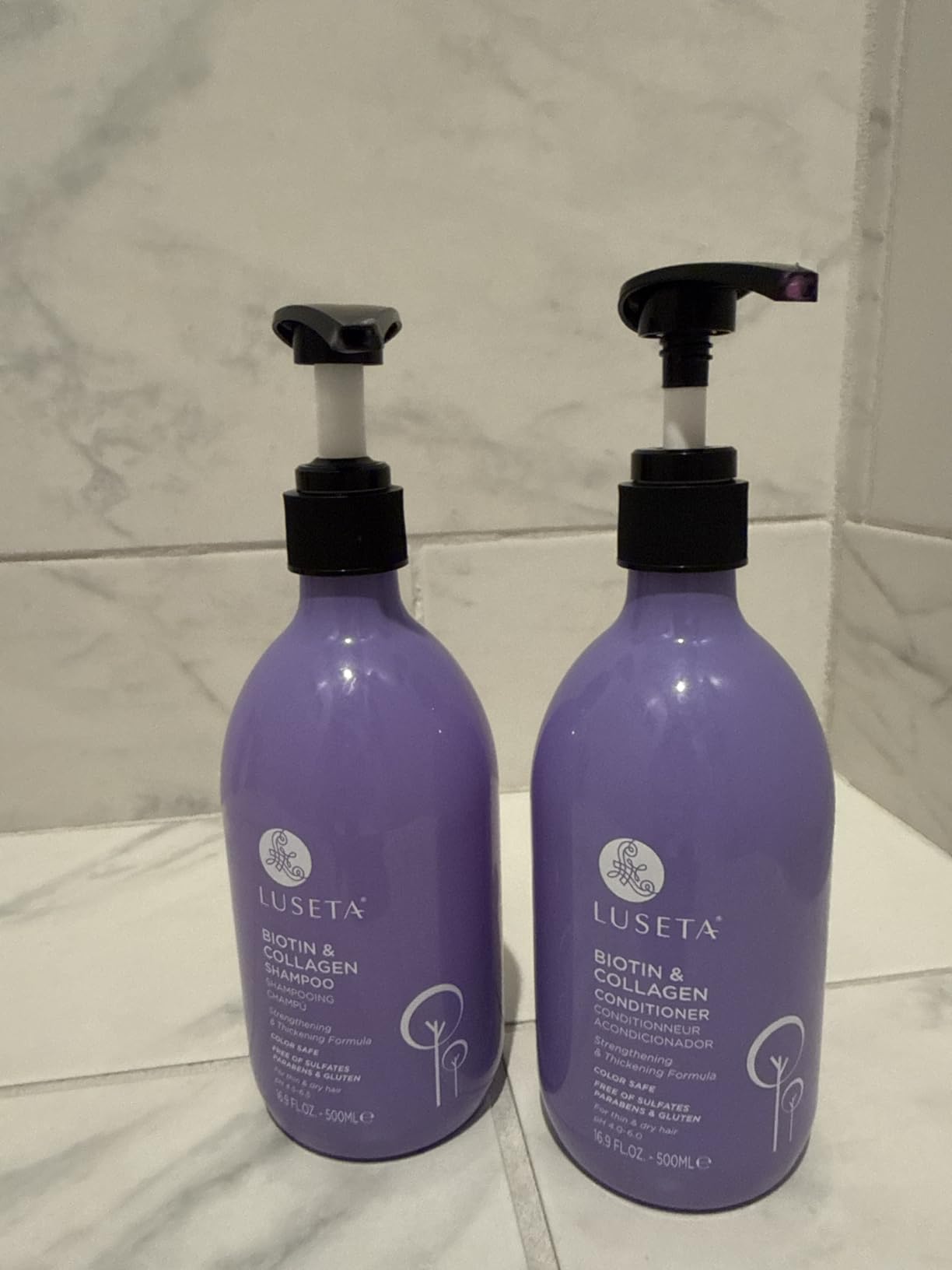 Luseta Biotin and Collagen Hair Growth Shampoo - 16.9oz, Hair Loss & Thickening Shampoo for Men & Women, Vitamin B7 & Argan Oil, Sulfate & Paraben Free customer photo 1