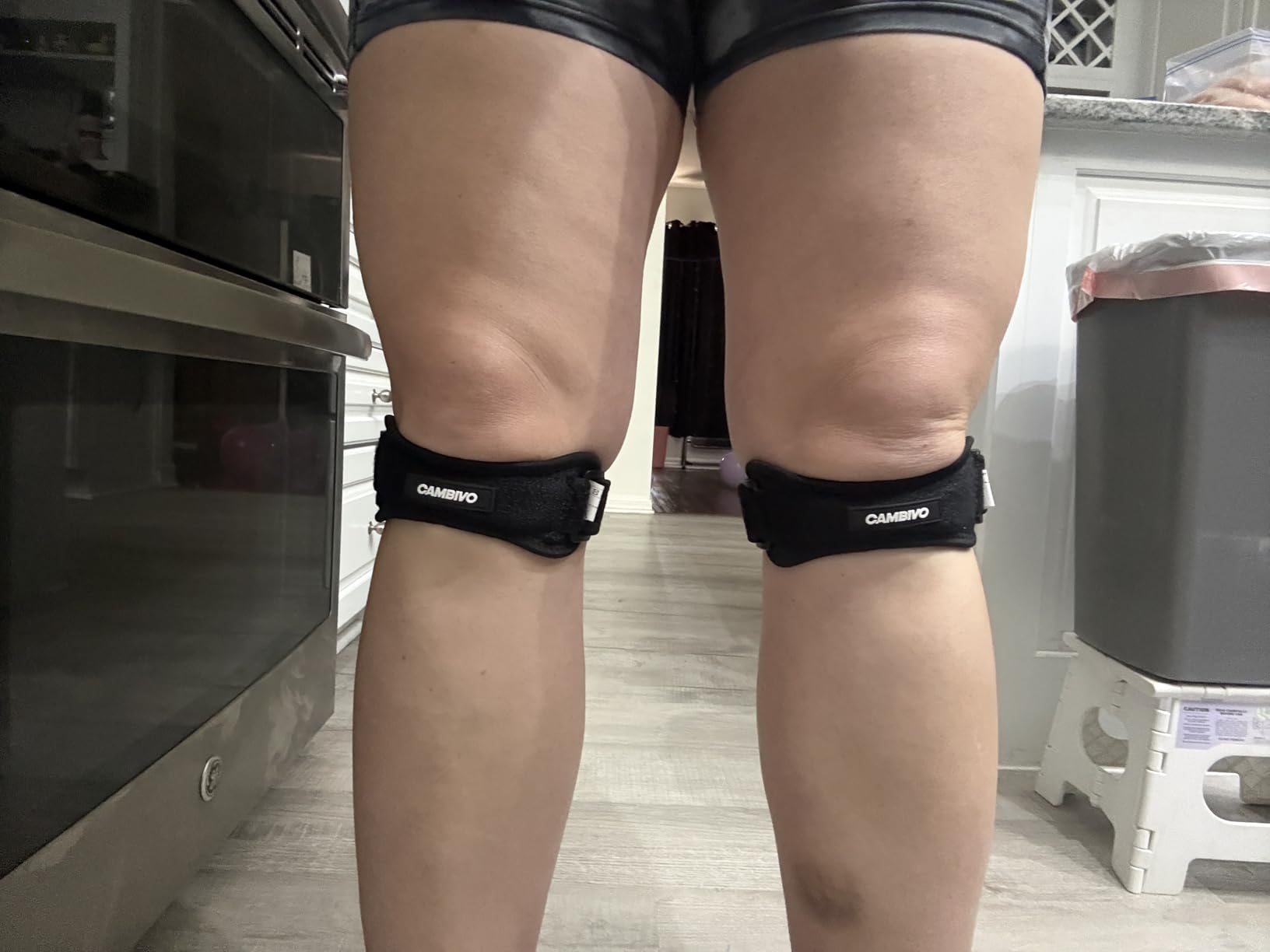 CAMBIVO 2 Pack Patella Tendon Knee Straps, Knee Brace for Women & Men with Extra Straps, Patella Bands for Pain Relief, Osgood Schlatter, Jumper’s Knee, Tendonitis, Running, Basketball, Volleyball customer photo 2