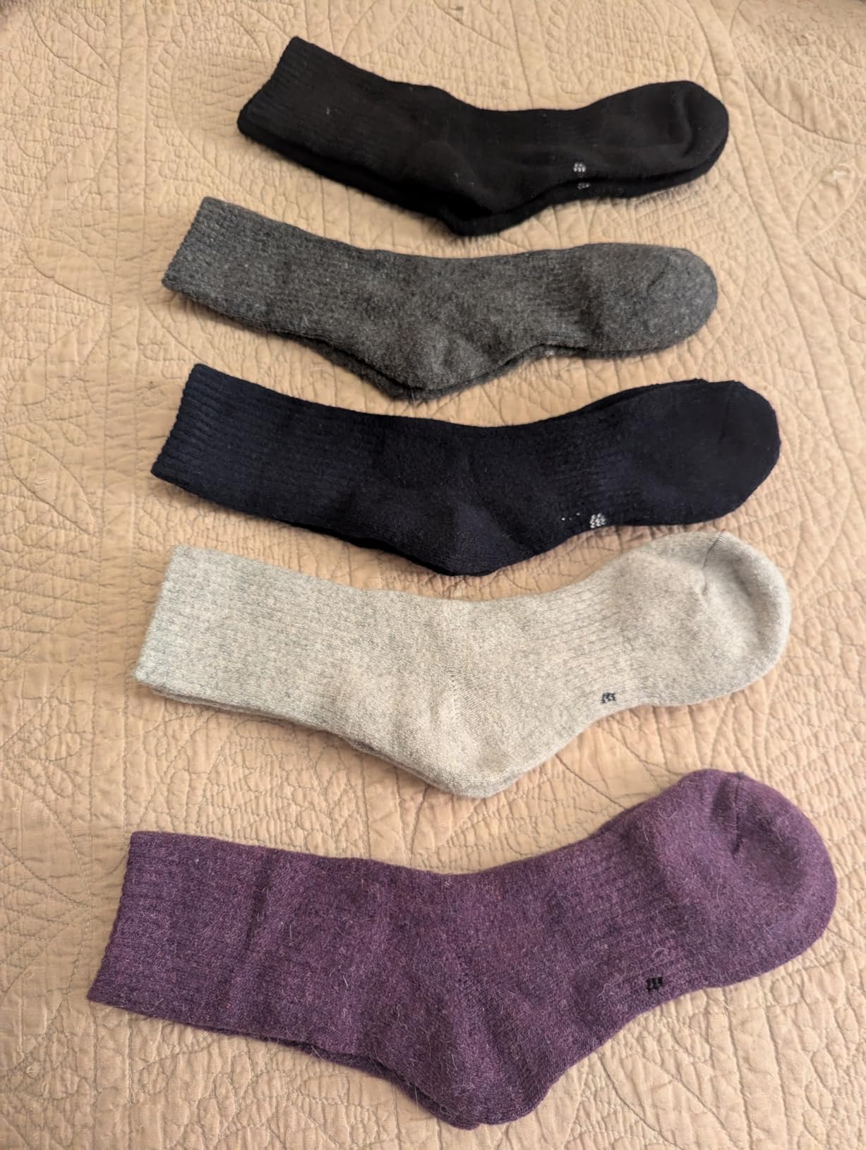 Sandsuced 5 Pack Merino Wool Boot Hiking Socks for Women Warm Winter Thick Thermal Cozy Work Soft Ladies Socks customer photo 1