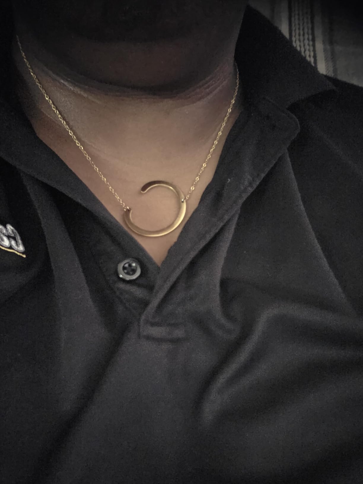MOMOL Sideways Initial Necklace for Women Gold Plated Large Letter Necklace customer photo 2