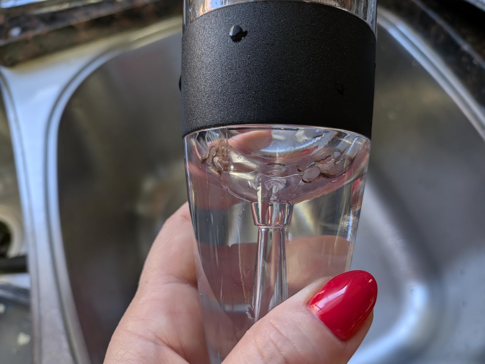 VINVOLI Wine Aerator - Red Wine Pourer with Sediment Filter & Stand customer photo 2