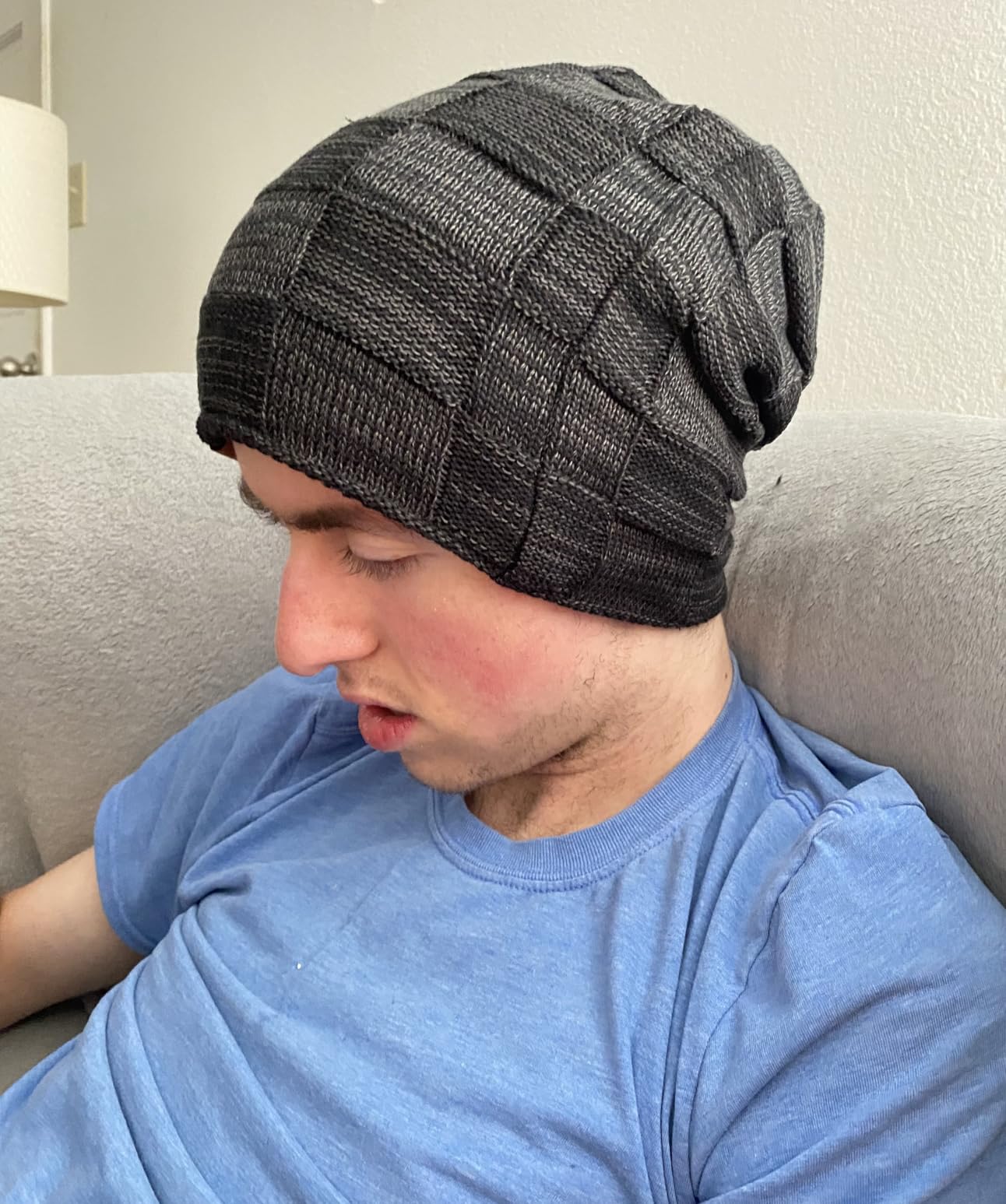 Vgogfly Slouchy Beanie for Men Winter Hats for Guys Cool Beanies Mens Lined Knit Warm Thick Skully Stocking Binie Hat customer photo 1