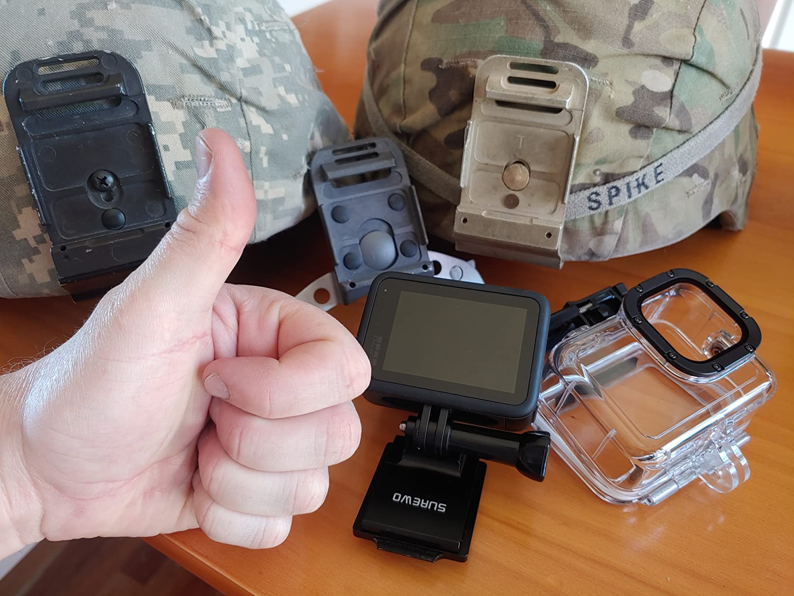 Aluminum NVG Helmet Mount, Tactical Helmet NVG Mount Compatible with GoPro Hero 13/12/11/10/9/8, DJI Osmo Action 6/5 Pro/4/3, Nano, Insta360, AKASO and Most Action Cameras customer photo 1