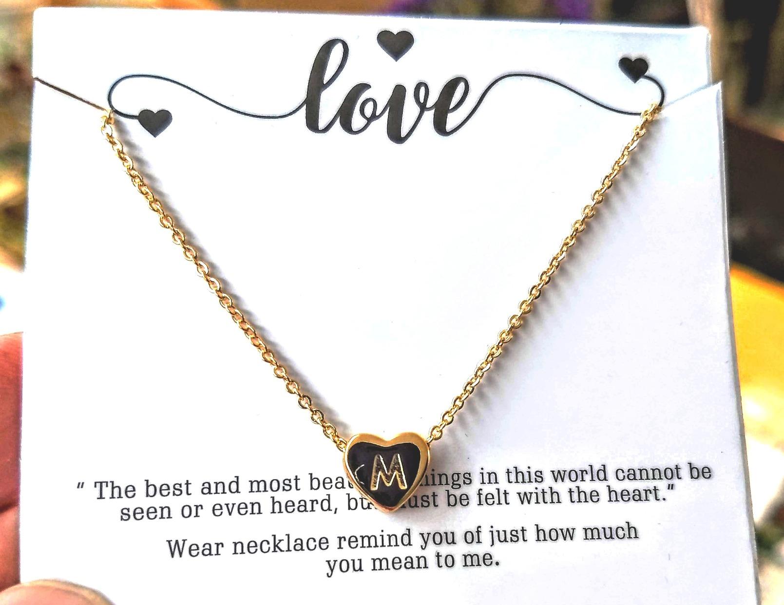 Turandoss Heart Initial Necklace for Girls, 14K Gold Plated Birthday Gift customer photo 1