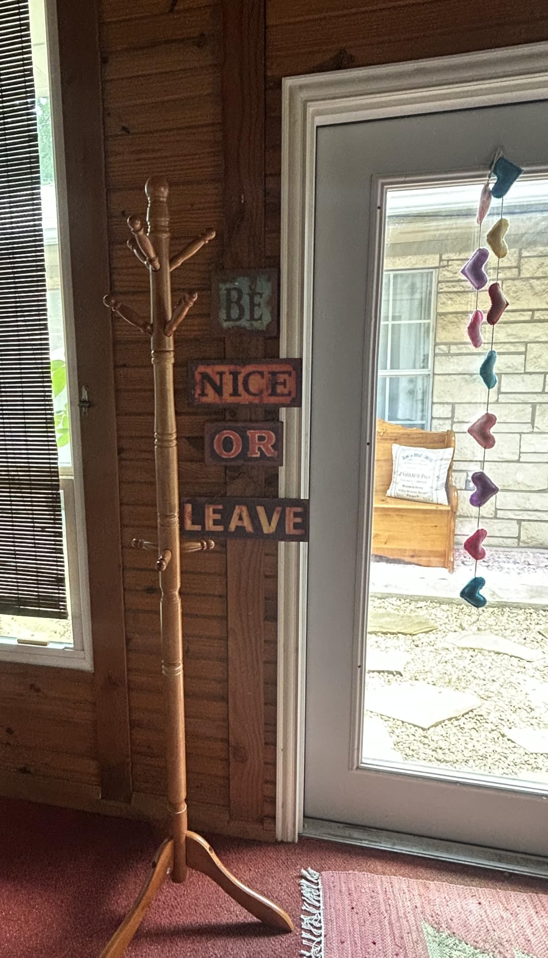 VASAGLE Freestanding Coat Rack, Rubber Wood Coat Tree with 10 Hooks customer photo 2