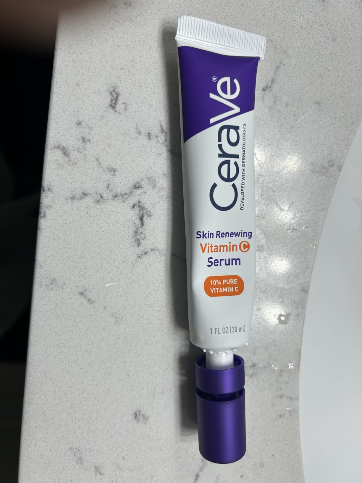 CeraVe Skin Brightening Vitamin C Serum for Face with Hyaluronic Acid, 1oz customer photo 1