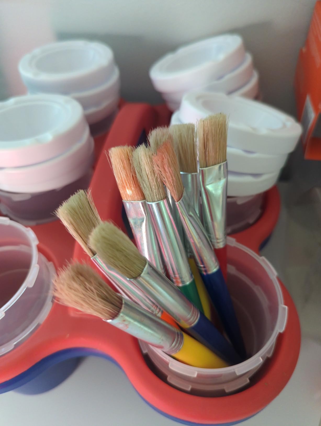 10Pcs Paint Brushes for Kids, Anezus Kids Paint Brushes Toddler Large Chubby Brushes Round and Flat Preschool Painting Brushes for Washable Paint Acrylic Paint customer photo 2