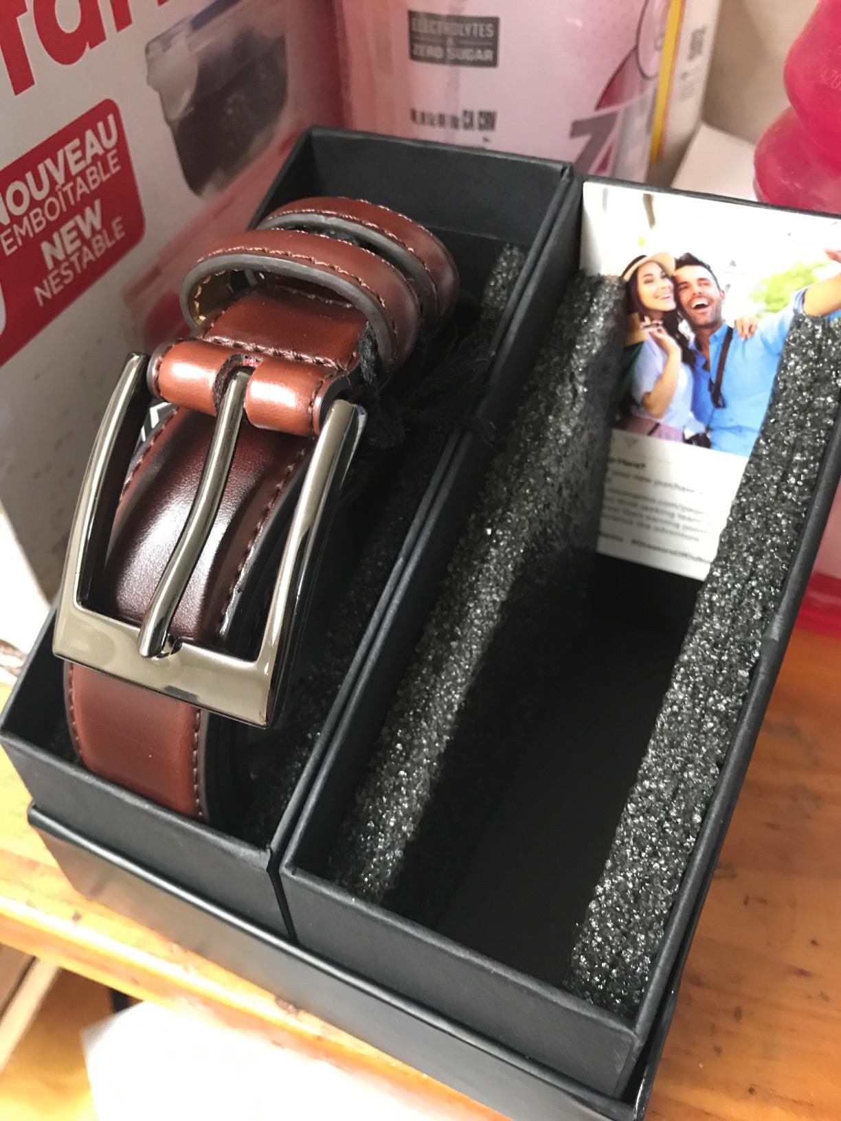 Marino’s Premium Belt Men, Genuine Leather Dress Belt for Men, Casual Mens Belt in Gift Box customer photo 1