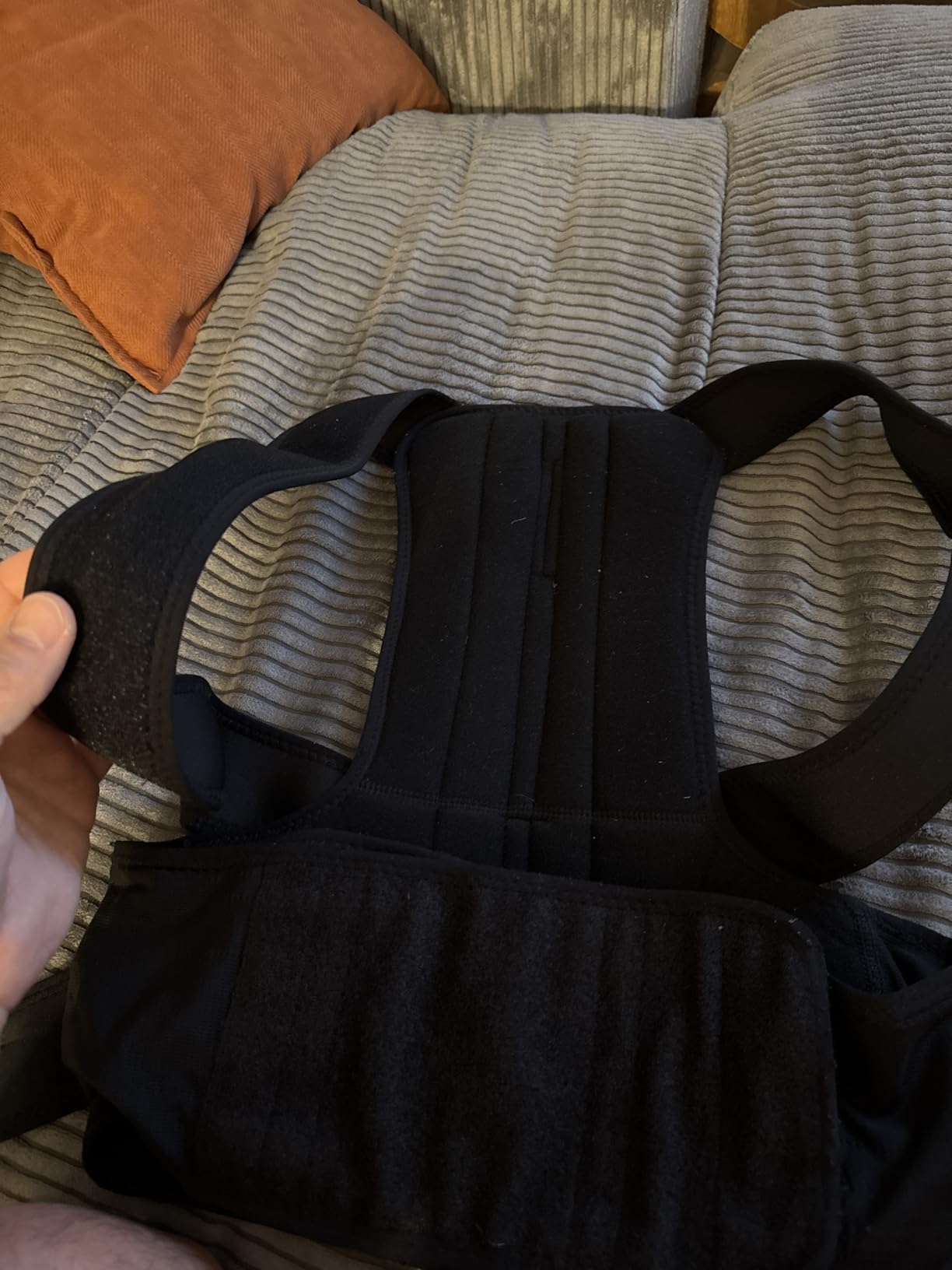 Fitsupport Back Brace Posture Corrector for Women and Men Back Lumbar Support Shoulder Posture Support for Improve Posture Provide and Back Pain Relief Large(Pack of 1) customer photo 1