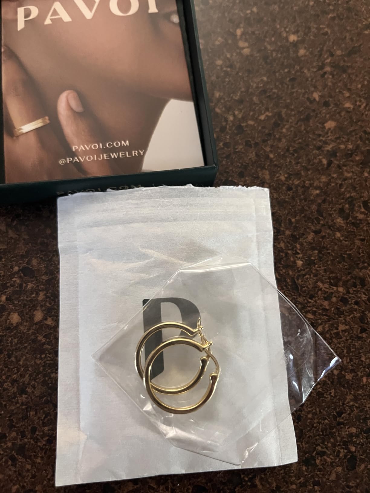 PAVOI Gold Hoop Earrings for Women, 14K Gold Plated Lightweight Hoops customer photo 2
