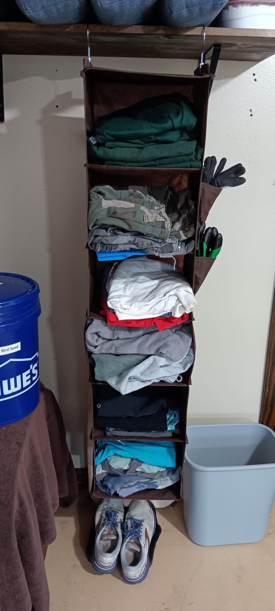 YOUDENOVA Hanging Closet Organizer and Storage, 6-Shelf, Grey customer photo 2