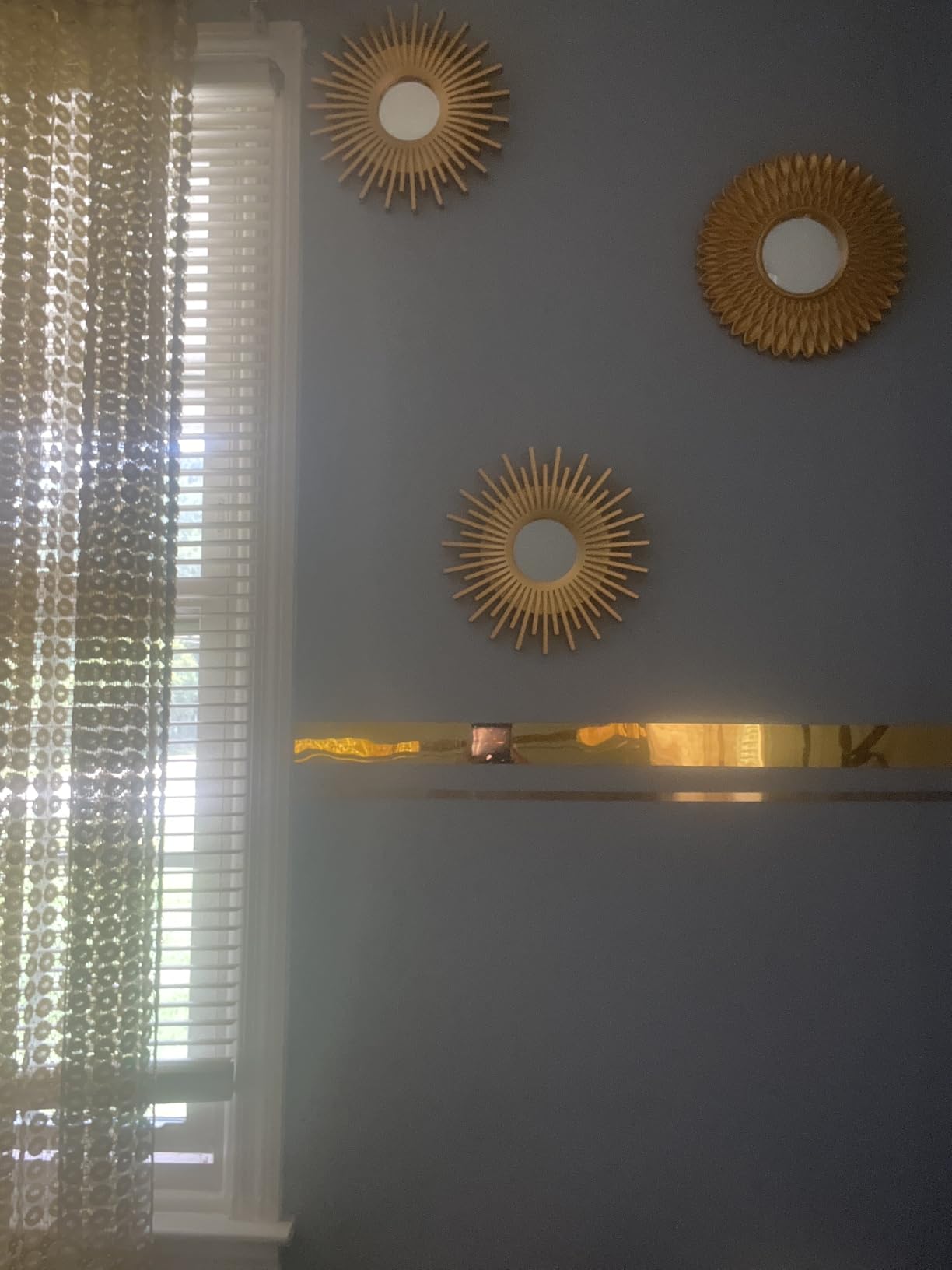 BONNYCO Gold Mirrors for Wall Pack of 3, Round Wall Mirrors Bedroom Room and Home Decor. Espejos Decorativos de Pared Sala Dormitorio, Modern Minimalist Decor Vintage, Chic. Gifts for Women, Mums customer photo 1