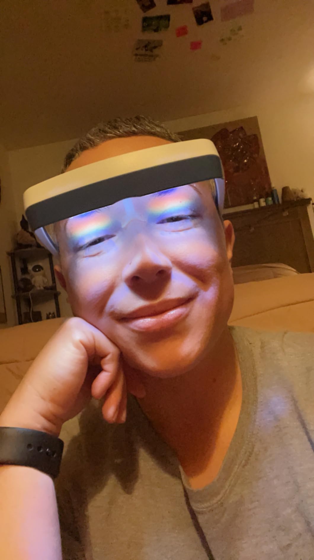 luminette 3 Light Therapy Glasses - Wearable Light Therapy Lamp - Natural Relief for Sleep Problems, Seasonal Mood Disorders & Jet lag - Portable Daylight Lamp (Blue) customer photo 2