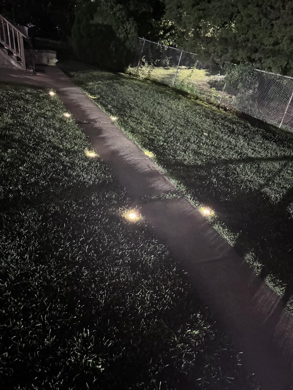 INCX 12 Pack 4.6 Inch Solar Ground Lights Outdoor, Waterproof, Cold White customer photo 1