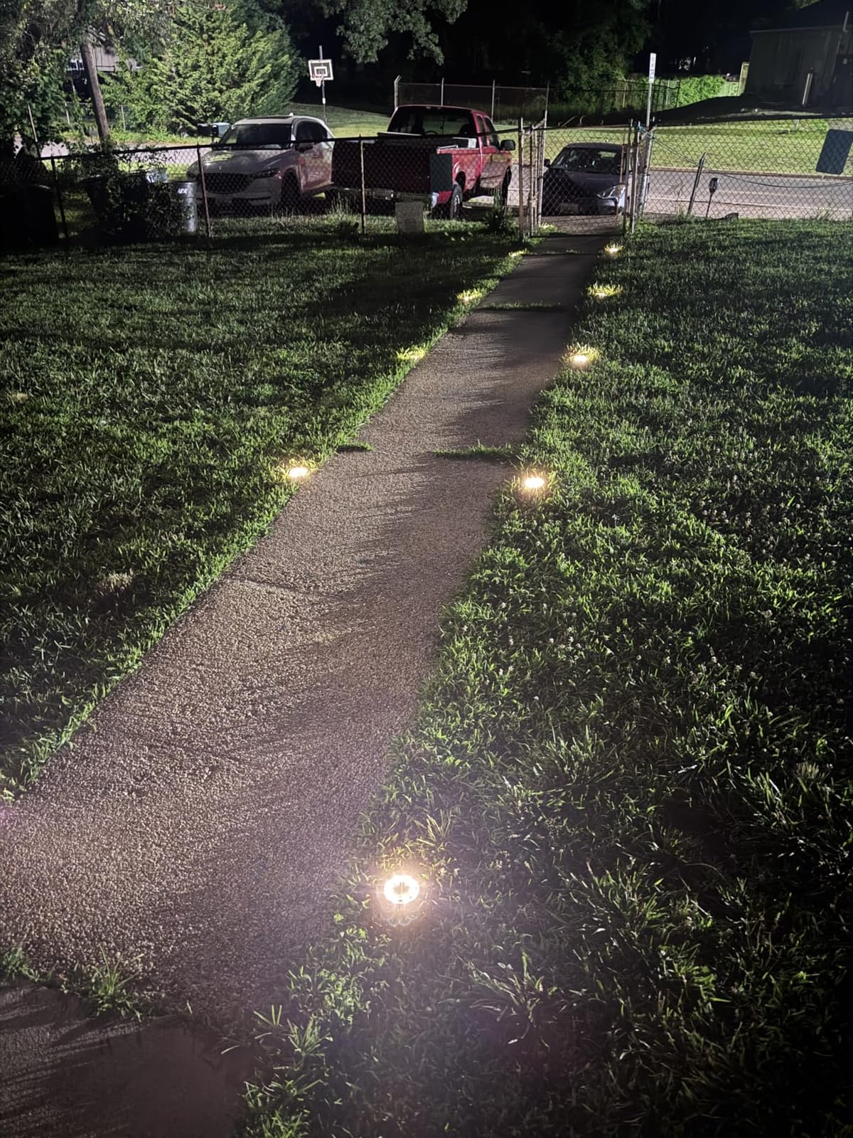 INCX 12 Pack 4.6 Inch Solar Ground Lights Outdoor, Waterproof, Cold White customer photo 2