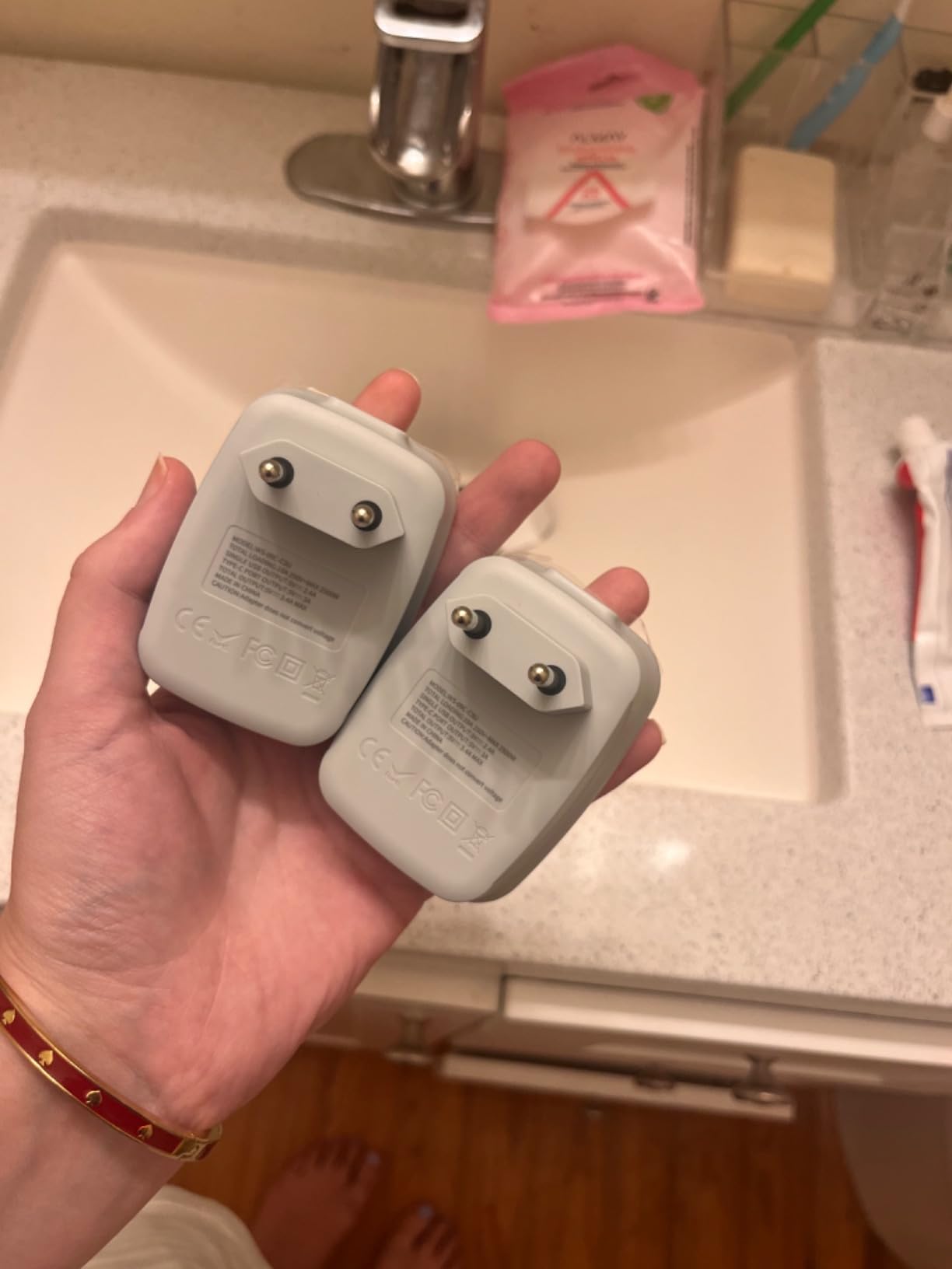 VINTAR 2 Pack European Travel Plug Adapter, Type C Adapter with USB C customer photo 2