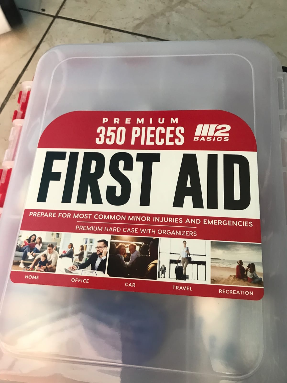 M2 BASICS 350 Piece Professional Wall-Mount First Aid Kit, Home, Business customer photo 2