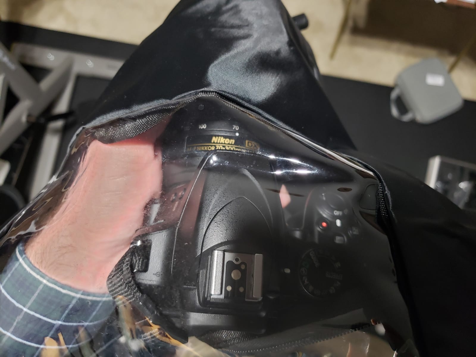Waterproof Camera Rain Cover Soft Black Camera Rain Lens Covers customer photo 1