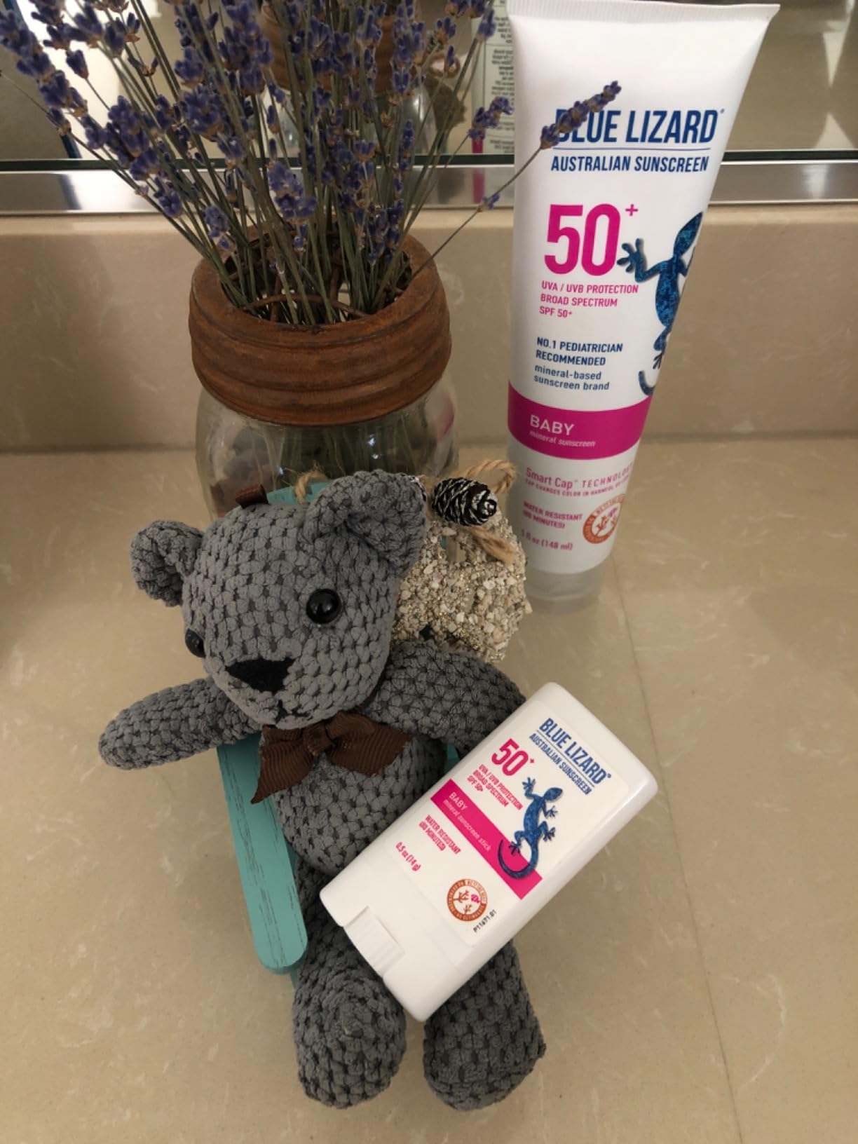 Blue Lizard BABY Mineral Sunscreen Stick with Zinc Oxide, SPF 50+, Water Resistant, UVA/UVB Protection - Easy to apply, Fragrance Free, .5 oz customer photo 2