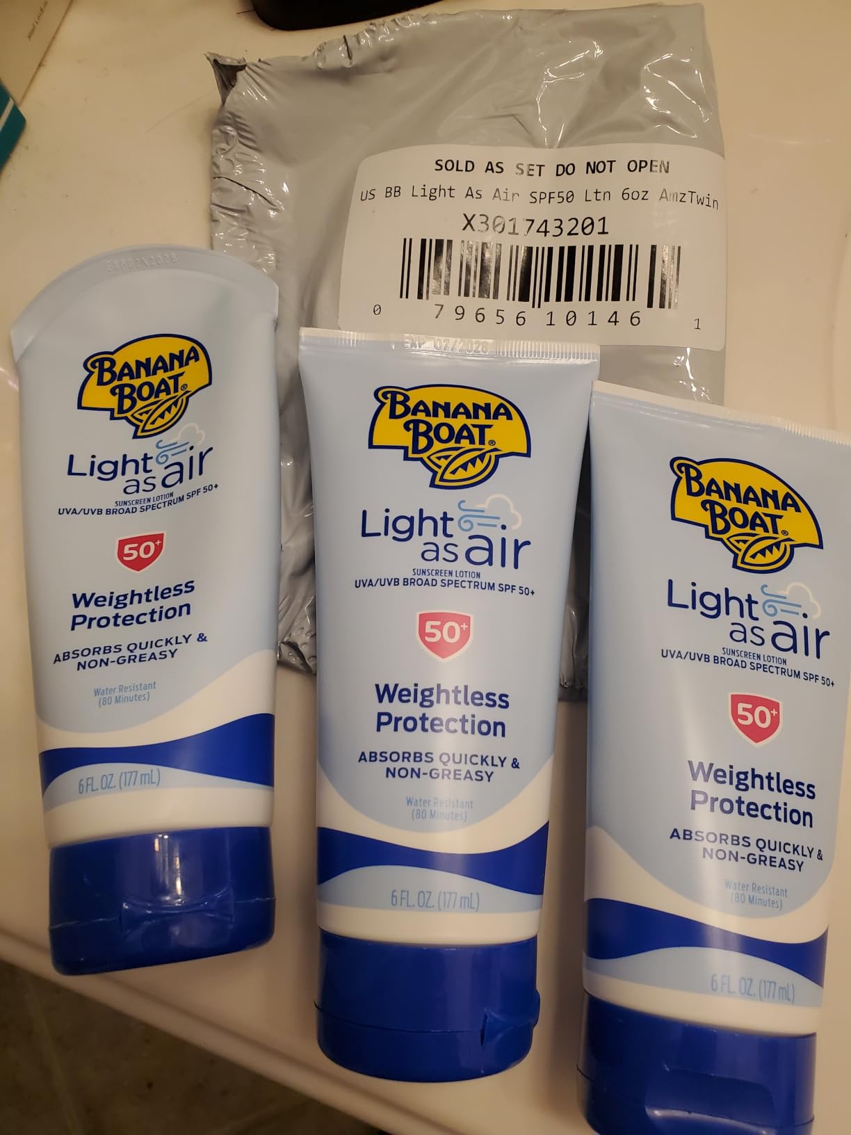 Banana Boat Light As Air Sunscreen Lotion SPF 50, 6 Fl Oz (2 Pack) customer photo 2