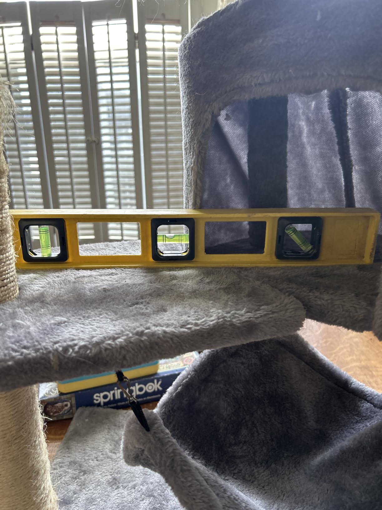 YUNIQUE Cat Tree with Cat Condo and Big Hammock, Grey customer photo 1
