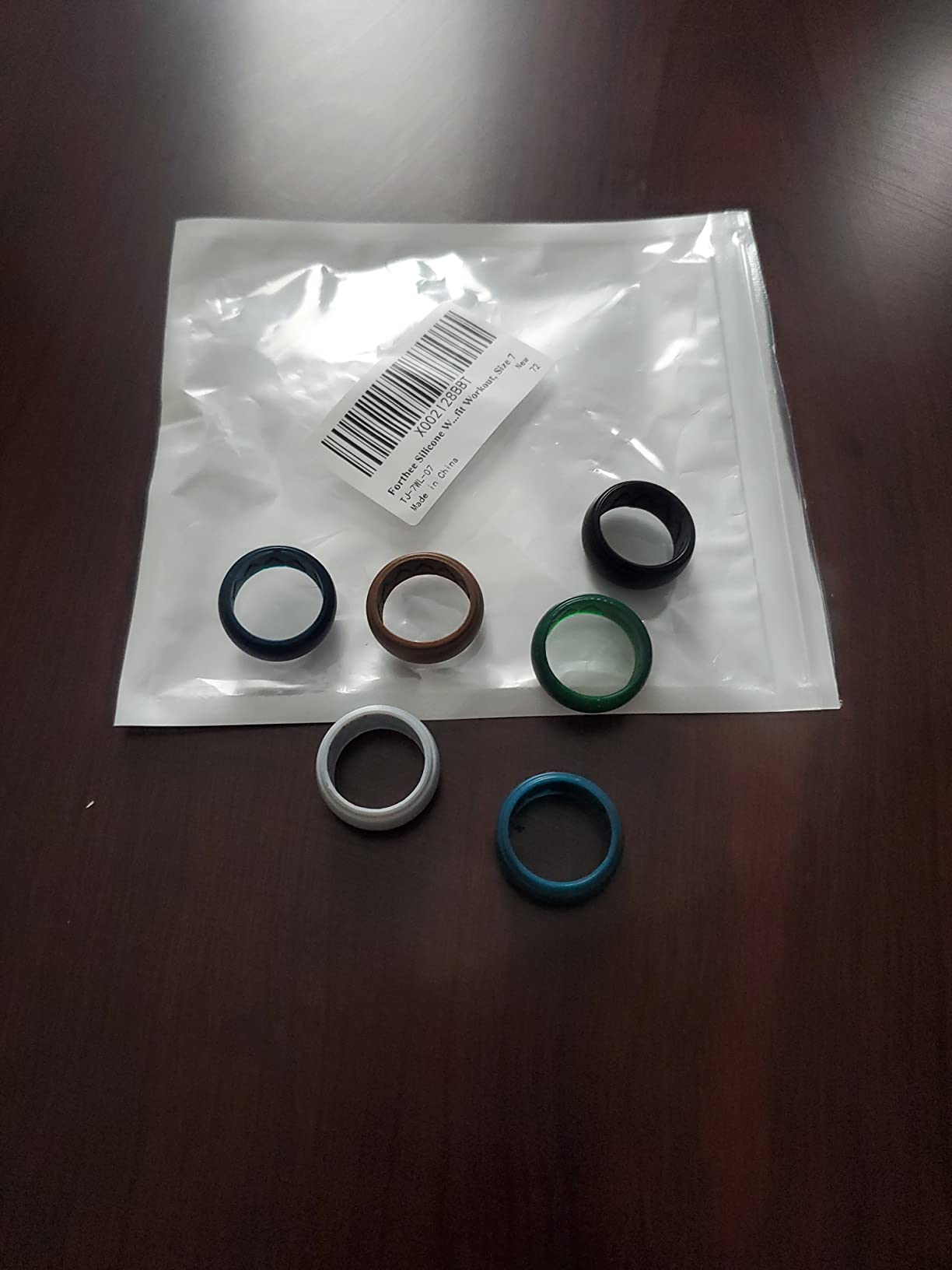 Forthee Silicone Wedding Ring for Men, Breathable Inner Curve Rubber Bands customer photo 2