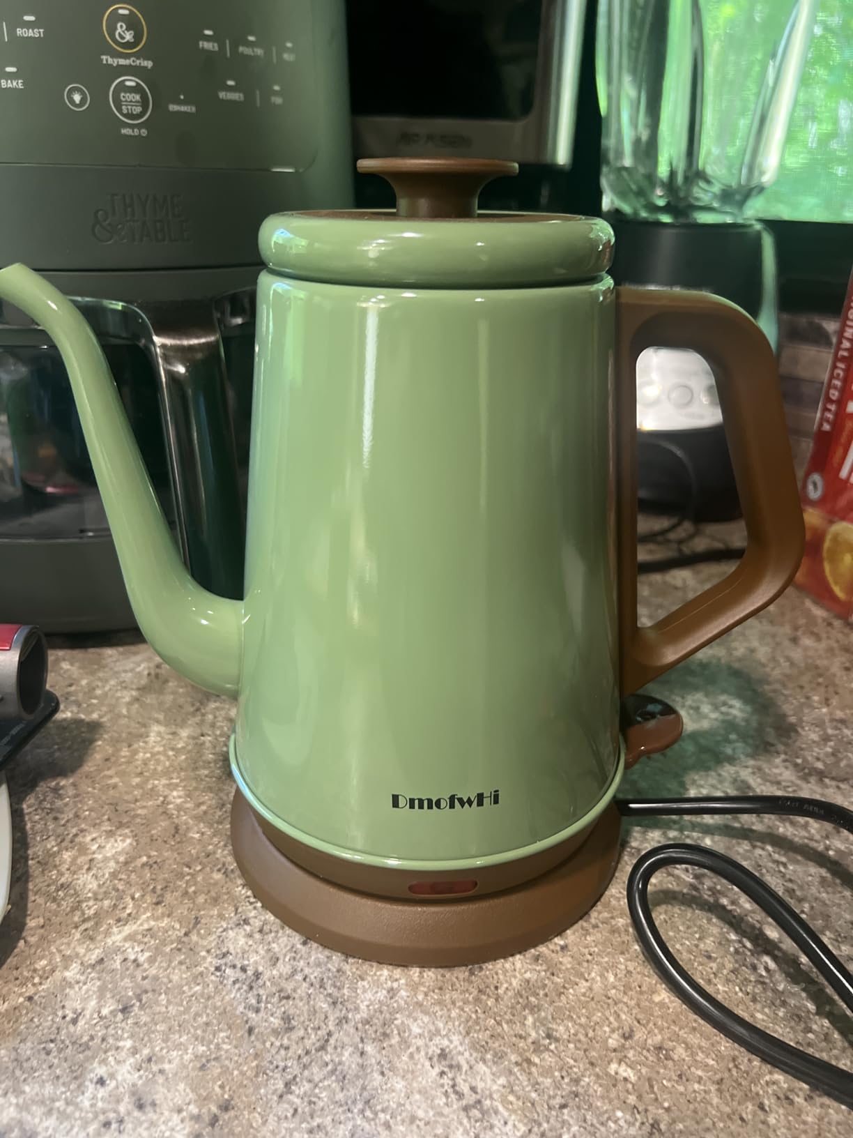DmofwHi Gooseneck Electric Kettle(1.0L), 100% Stainless Steel BPA Free Classic Pour Over Coffee Kettle | Tea Kettle - Green customer photo 1