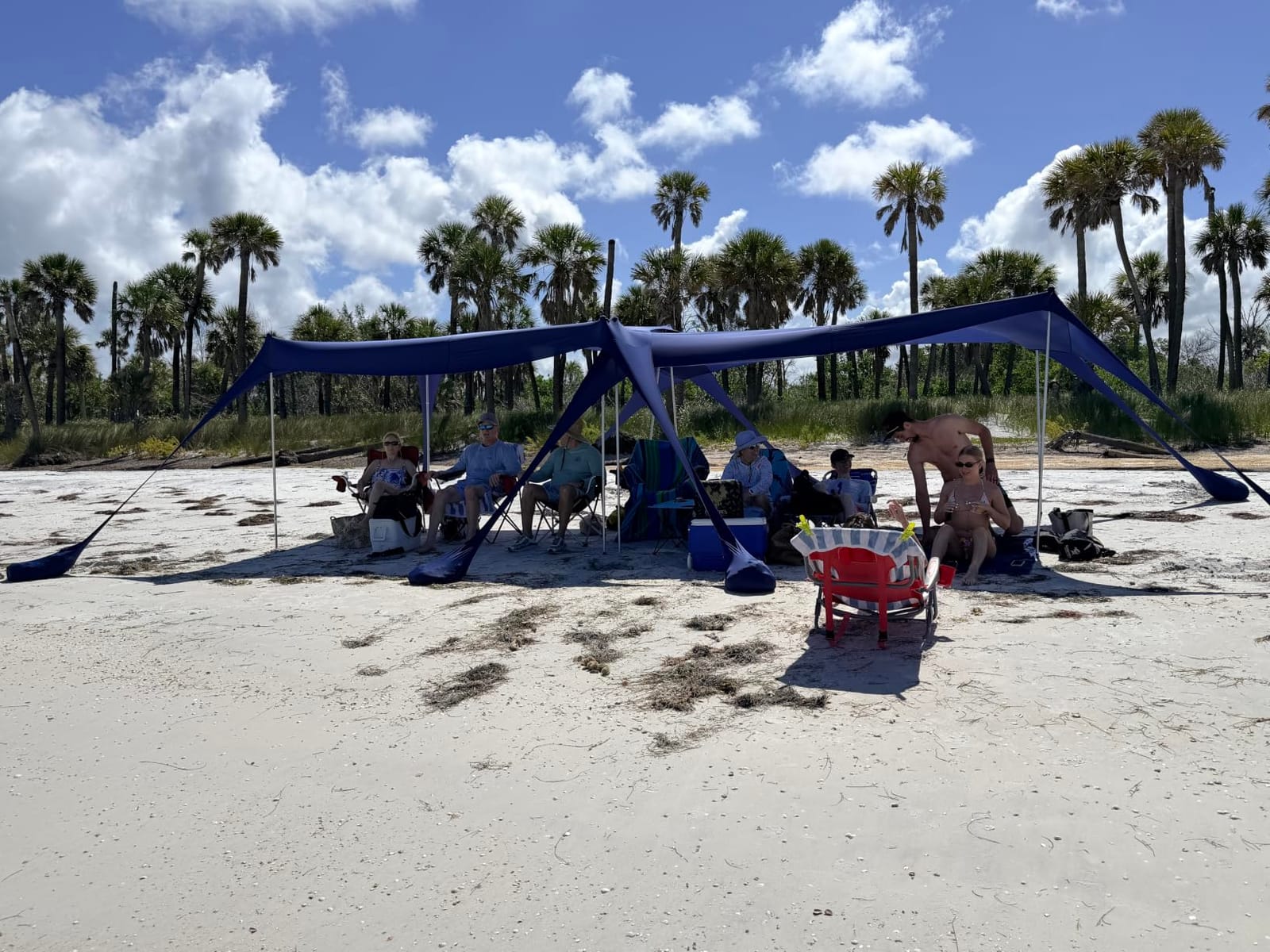 SUN NINJA Beach Tent Sun Shelter, Beach Shade Canopy with UPF50+ Protection customer photo 1