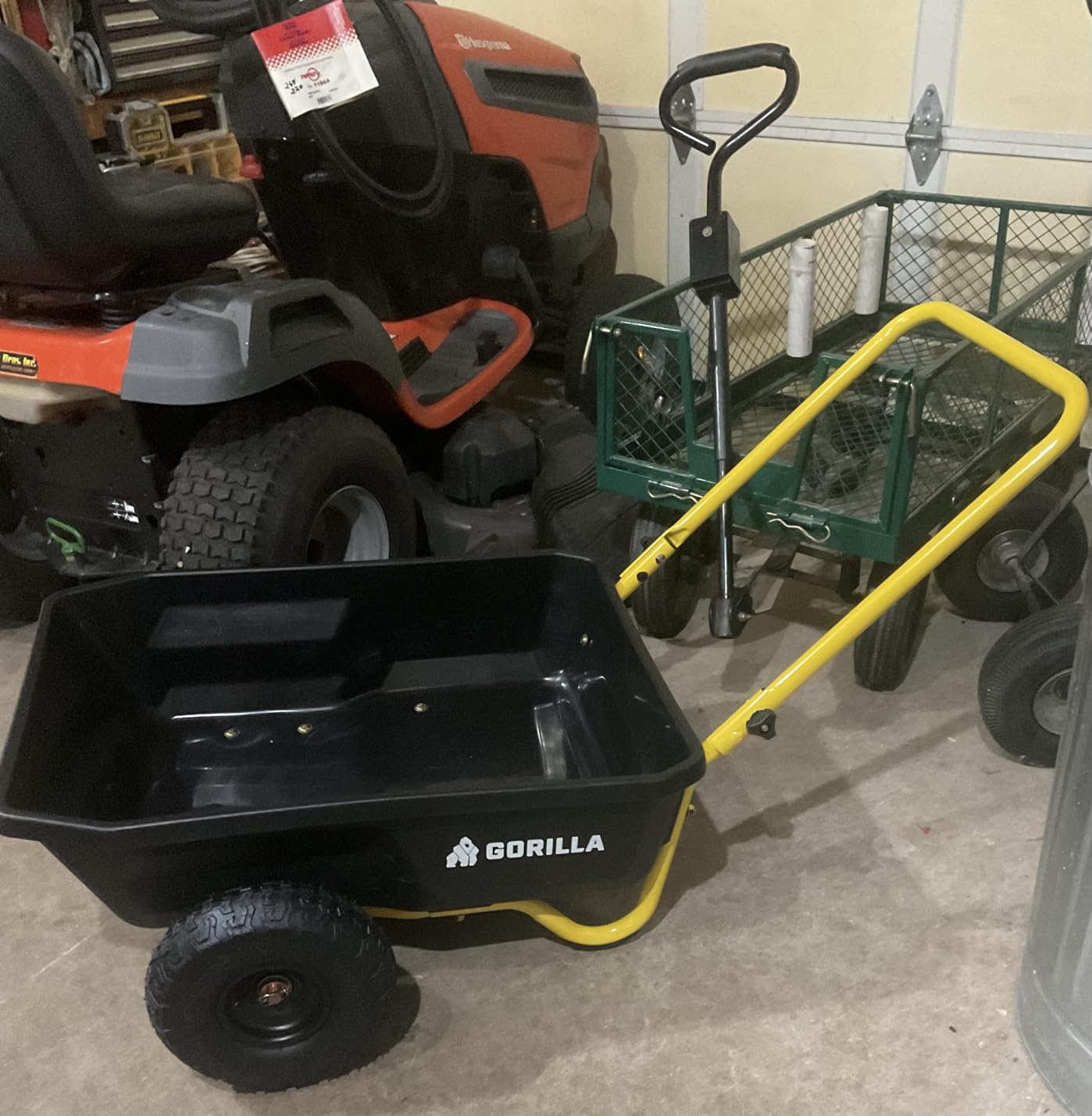 Gorilla Carts Poly Dump Cart, 2-Wheel Garden Wagon, 4 Cu Ft, 300lb Capacity customer photo 1