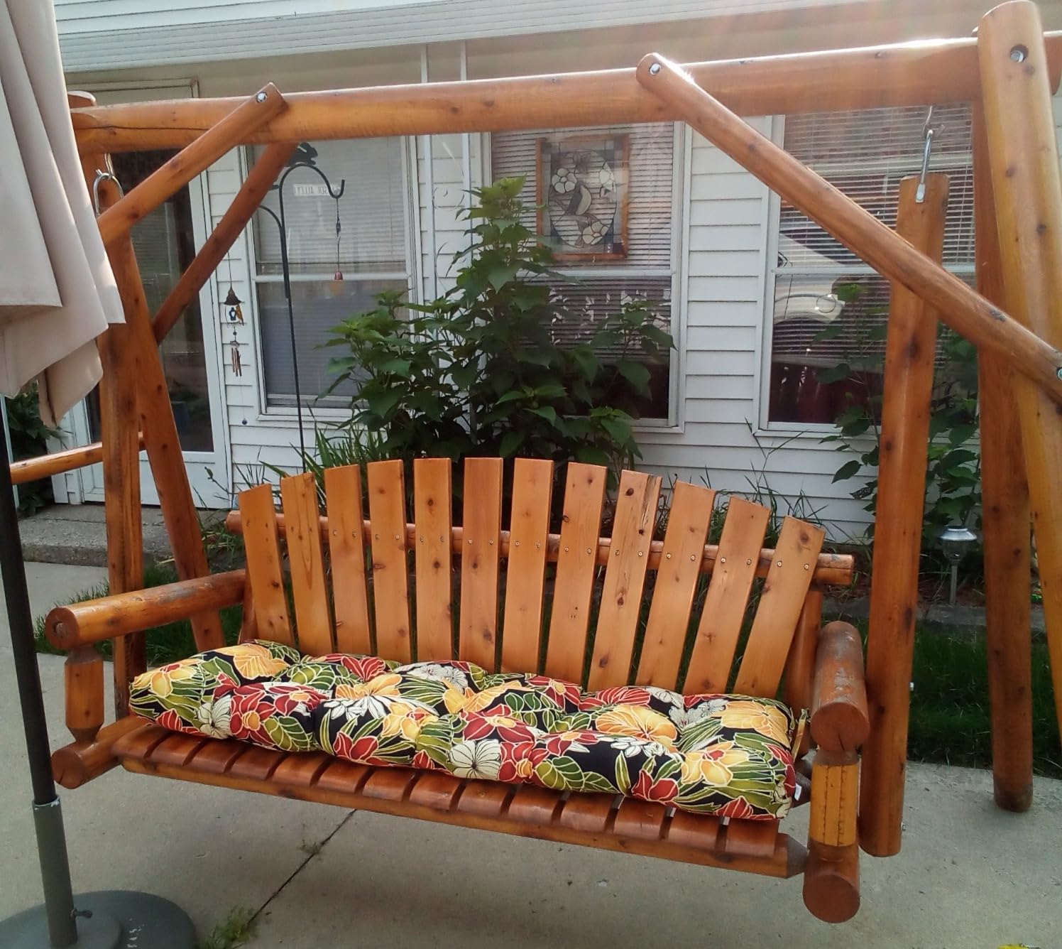 Greendale Home Fashions 51-inch Outdoor Bench Cushion, Garden Floral customer photo 2