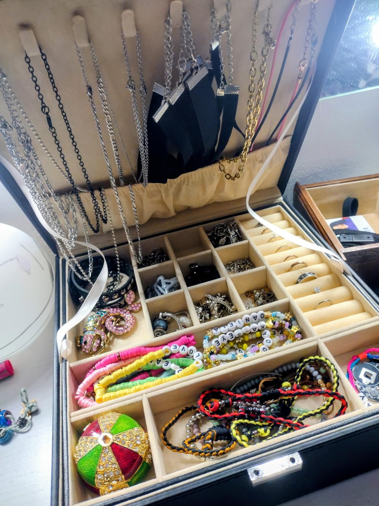 ProCase 2 Layers Jewelry Box for Women -Black customer photo 1