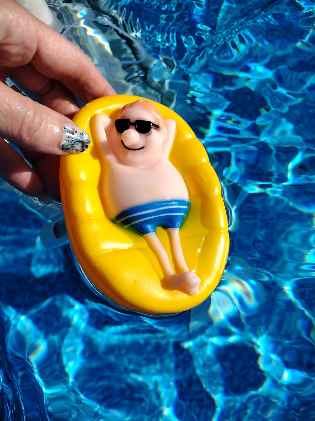 Pool Thermometer Large Floating Water Temperature Thermometers customer photo 2