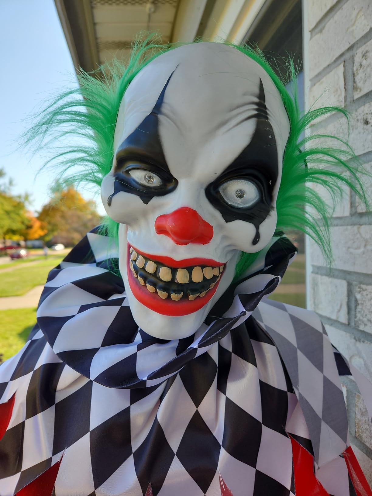 Haunted Hill Farm Life-Size Scary Talking Clown, Halloween Animatronic with Motion and Touch Activated Lights and Sounds, Battery Operated Indoor or Covered Outdoor Halloween Decorations customer photo 1